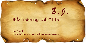 Bárdossy Júlia névjegykártya